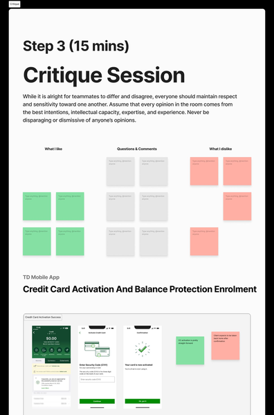 Critique session