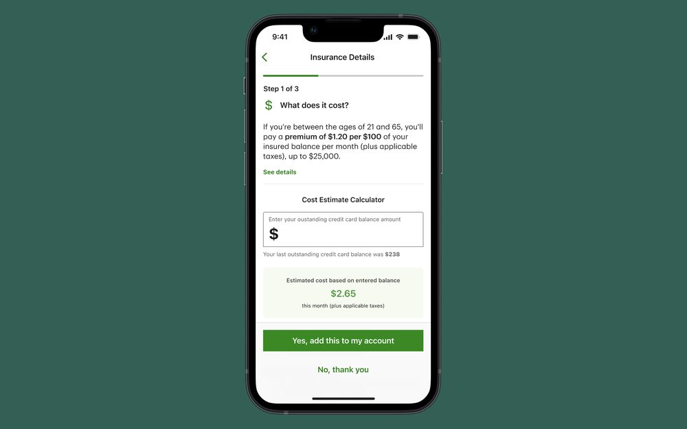 Cost Estimate Calculator showing estimated monthly cost